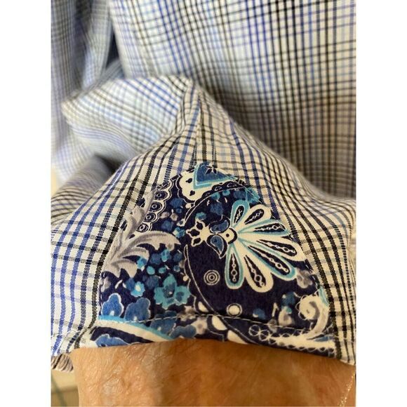 Size 7= XL 7 Downey St. check dress shirt, 100% cotton. Measurements provided. - Picture 9 of 12